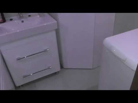 Угловой шкаф в ванную комнату из МДФ. Шкаф в угол. Шкафы Киев.