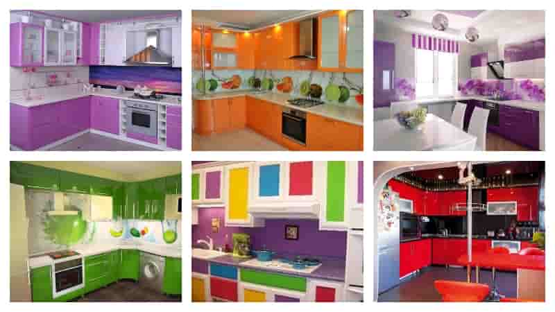 Колір в інтер'єрі кухні. Фото